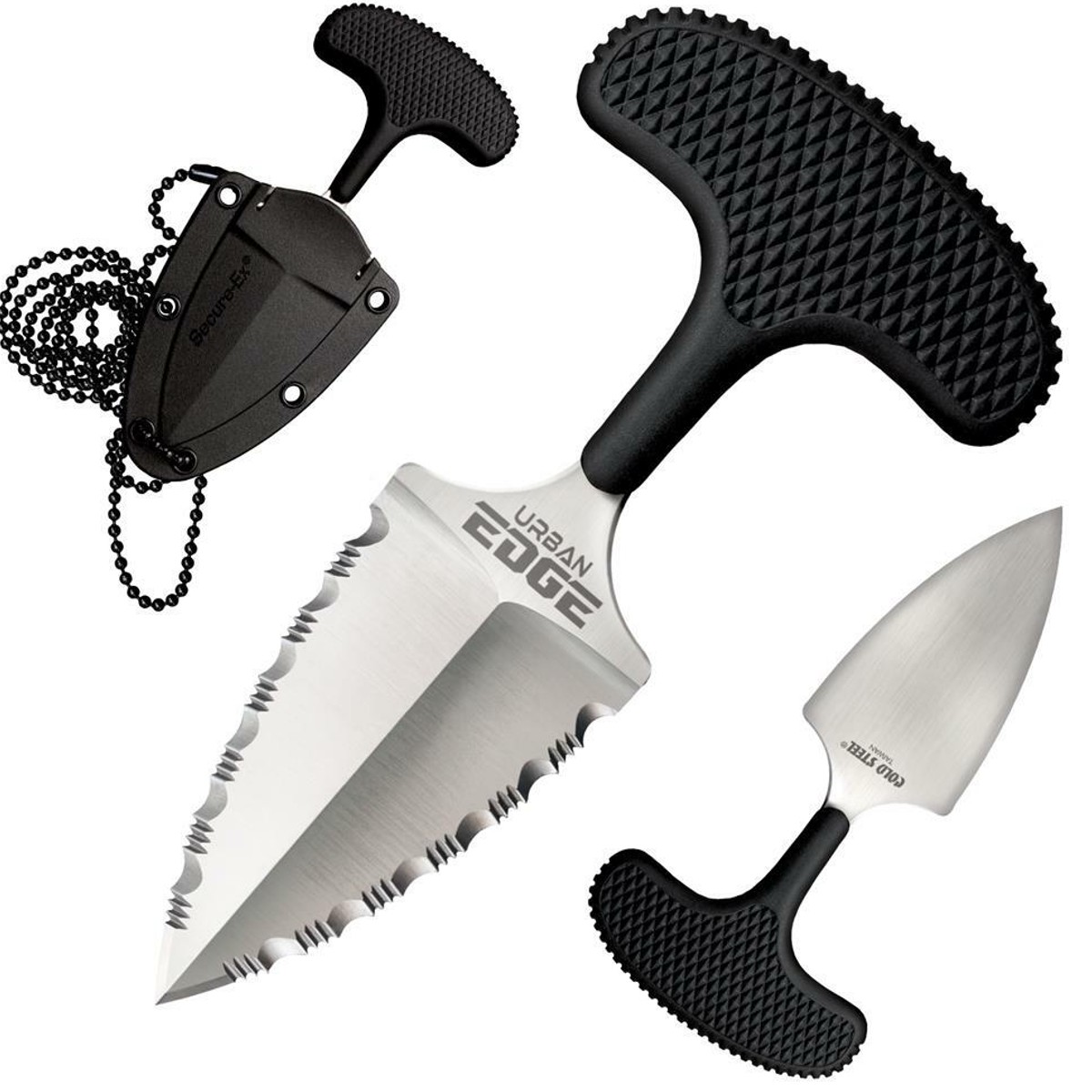 Dague de poussée Cold Steel URBAN EDGE DOUBLE DENTELÉ