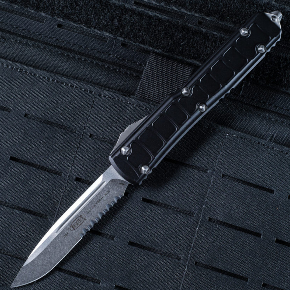 Microtech-Ultratech-II-Stonewash-Black-121II-11S