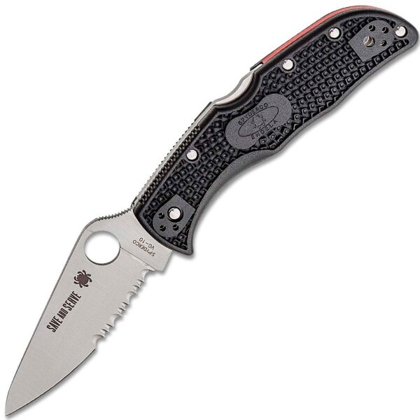 Spyderco-Endela-Lightweight-Thin-Red-Line-C243FPSBKRD