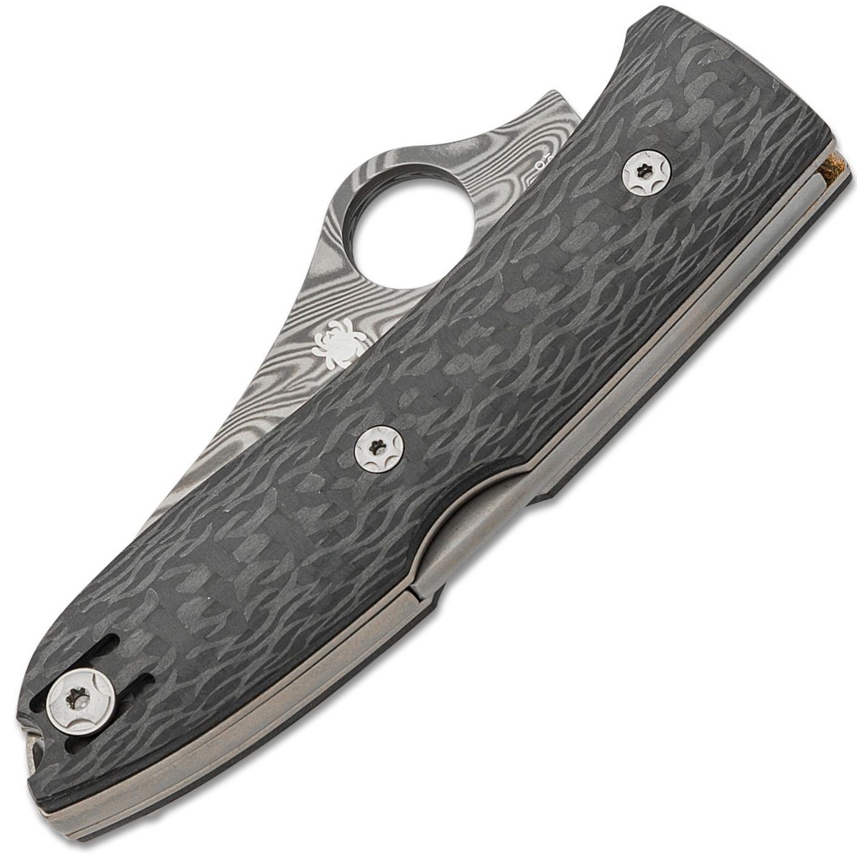 Spyderco/LionSteel-Max-SpyOpera-Sprint-Run-Thor-Damasteel-Carbon-C255CFPD