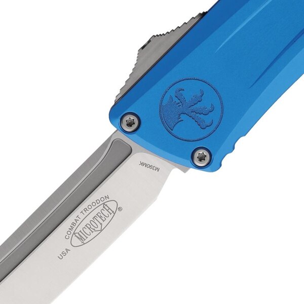 Microtech-1144-4BL-Auto-Combat-Troodon-Gen-III-Satin-Tanto-Knife-Blue
