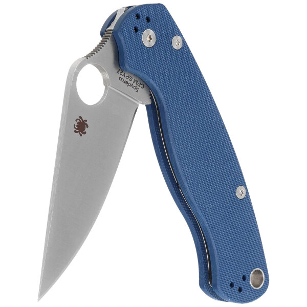 Spyderco-Para-Military-2-Cobalt-Blue-G10-Satin-CPM-SPY27-C81GPCBL2