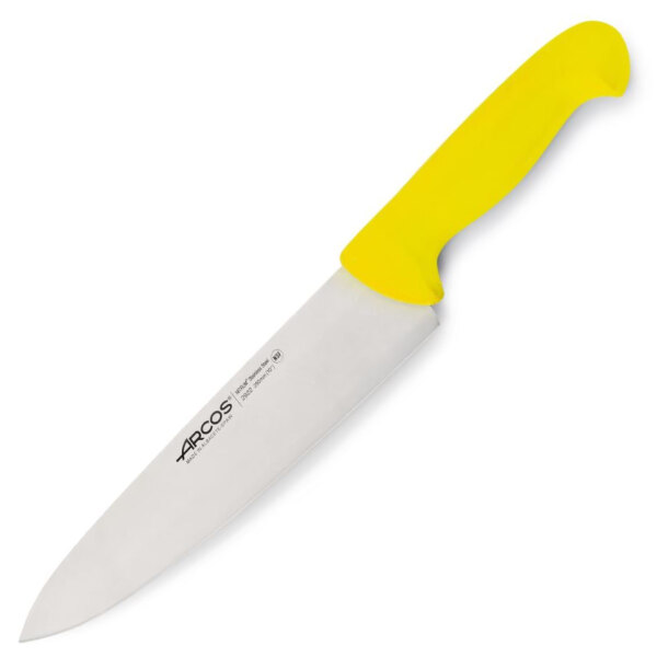 Arcos-Cocinero-Filo-Liso-Color-Amarillo-Serie-2900-250mm