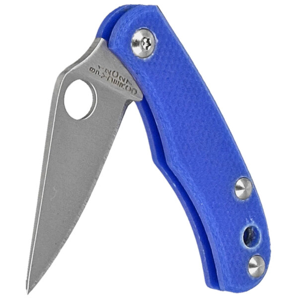 Spyderco-Bug-Knife-Blue-G10-Satin-12C27-C133GBLP