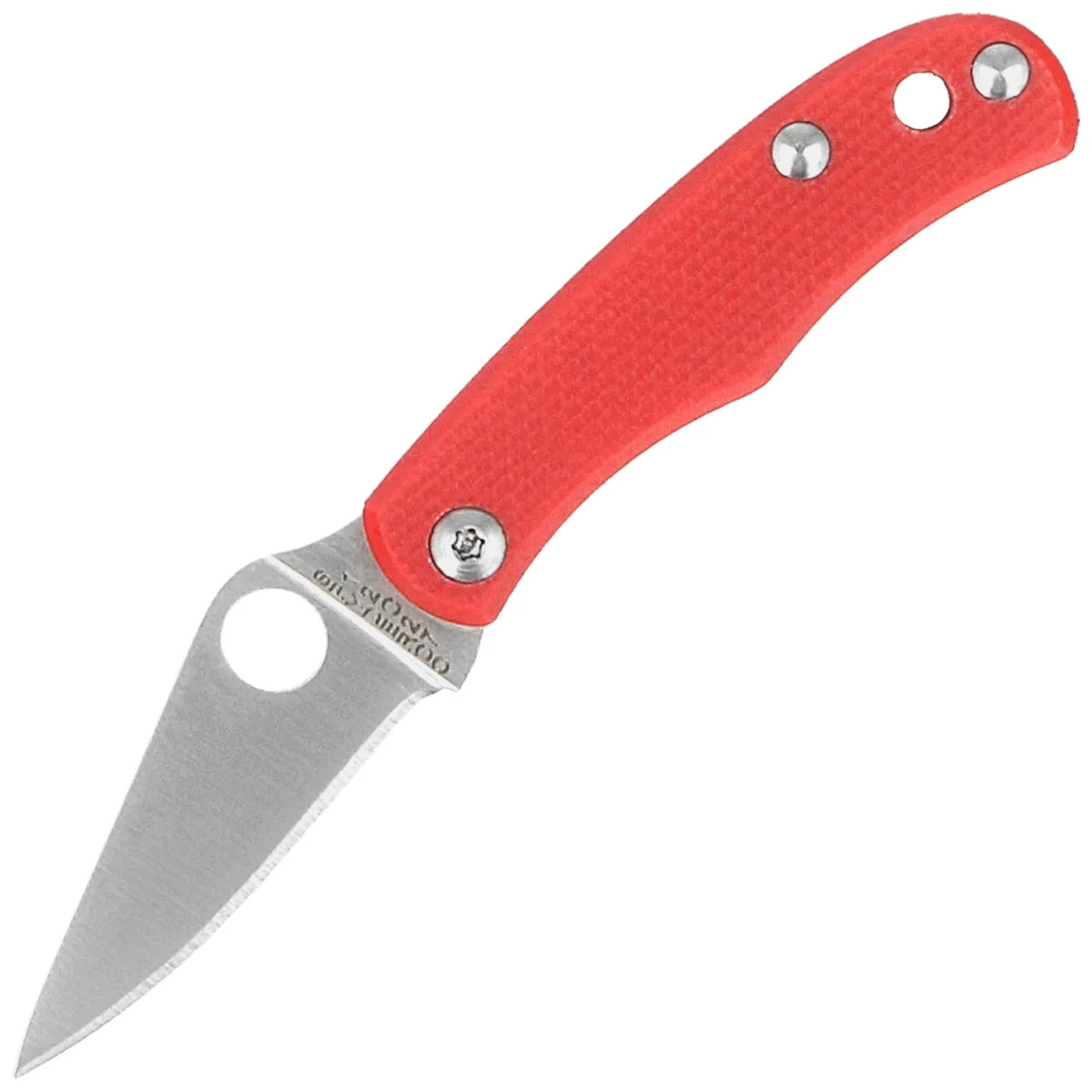 Spyderco-Bug-Knife-Red-G10-Satin-12C27-C133GRDP