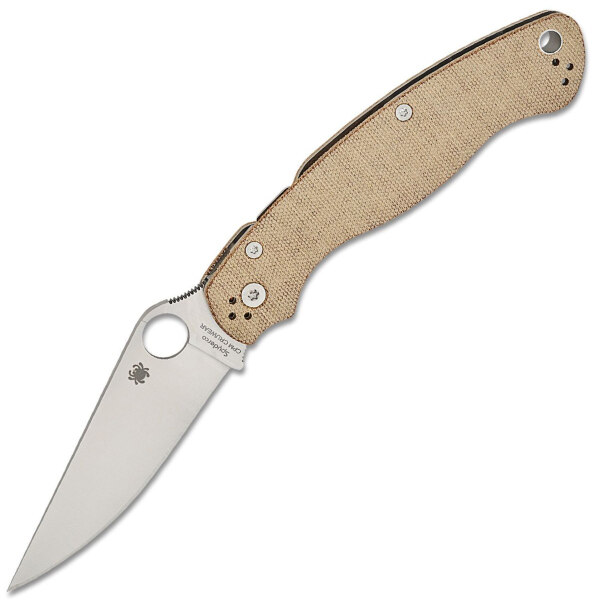 Spyderco-Military-2-Brown-Canvas-Micarta-C36MPCW2