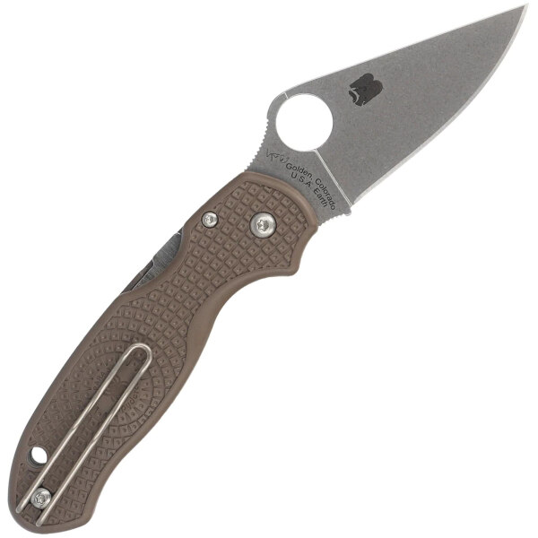 Spyderco-Para-3-Lightweight-Sprint-Run-Knife-Brown-FRN-Stonewashed-CPM-15V-by-Sal-Eric-Glesser-C223PBN15V