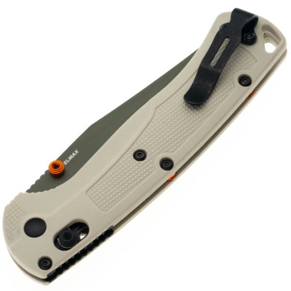 Benchmade-15536GN-01-Taggedout-Tan-Grivory-Elmax-Forest-Green-Cerakote-Blade