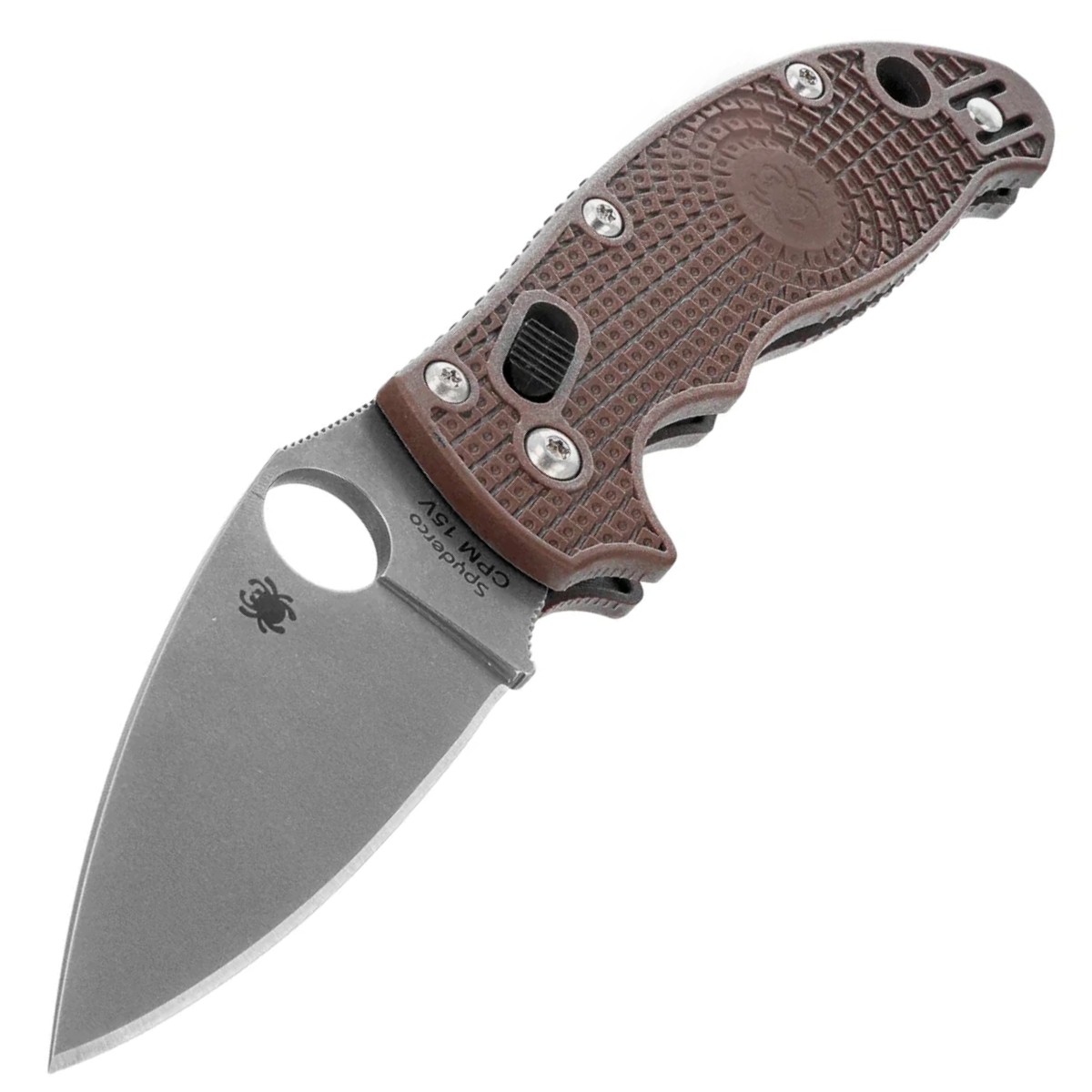 Spyderco-Manix-2-Lightweight-Sprint-Run-Knife-Brown-FRCP-Stonewashed-CPM-15V-by-Eric-Glesser-C101PBN15V2