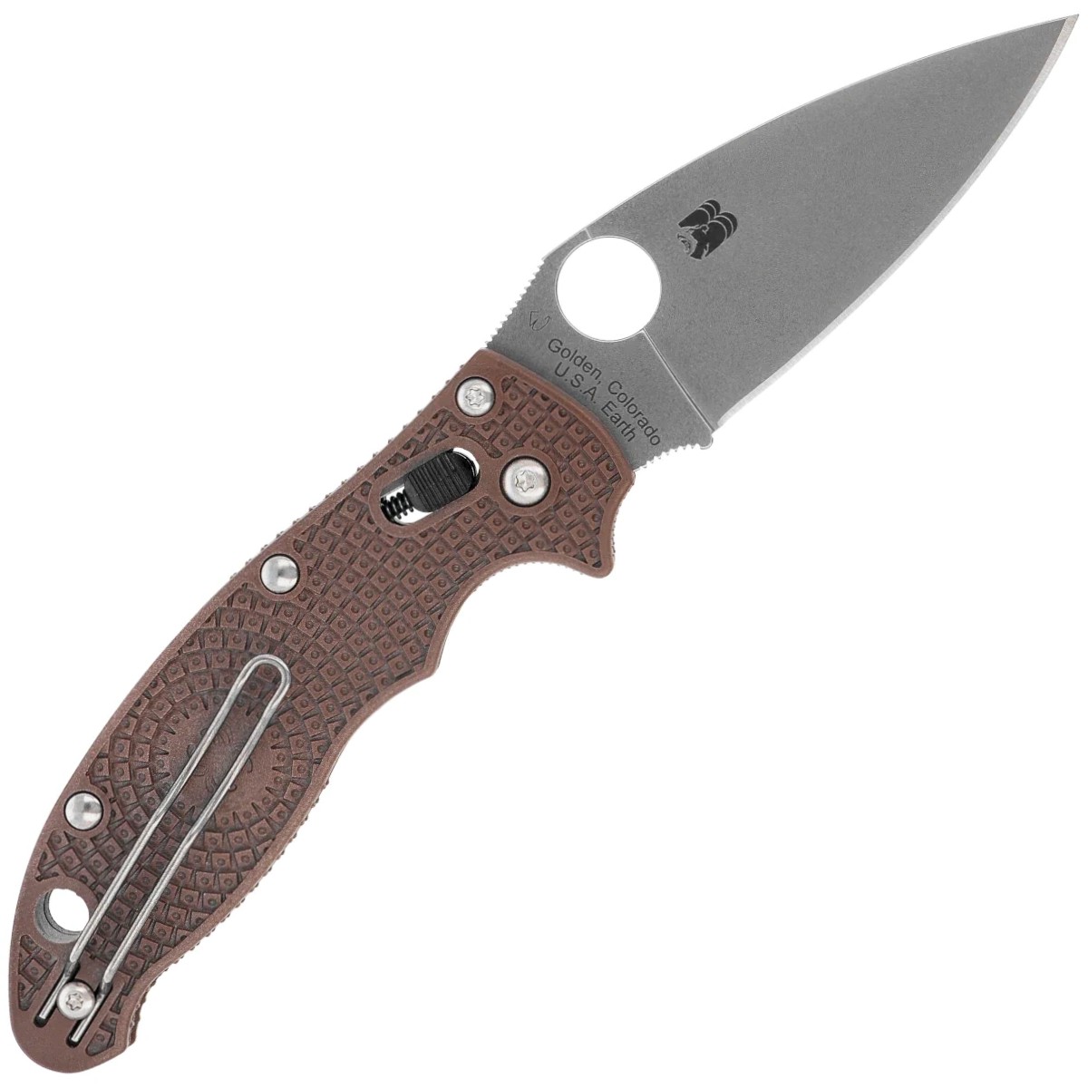 Spyderco-Manix-2-Lightweight-Sprint-Run-Knife-Brown-FRCP-Stonewashed-CPM-15V-by-Eric-Glesser-C101PBN15V2
