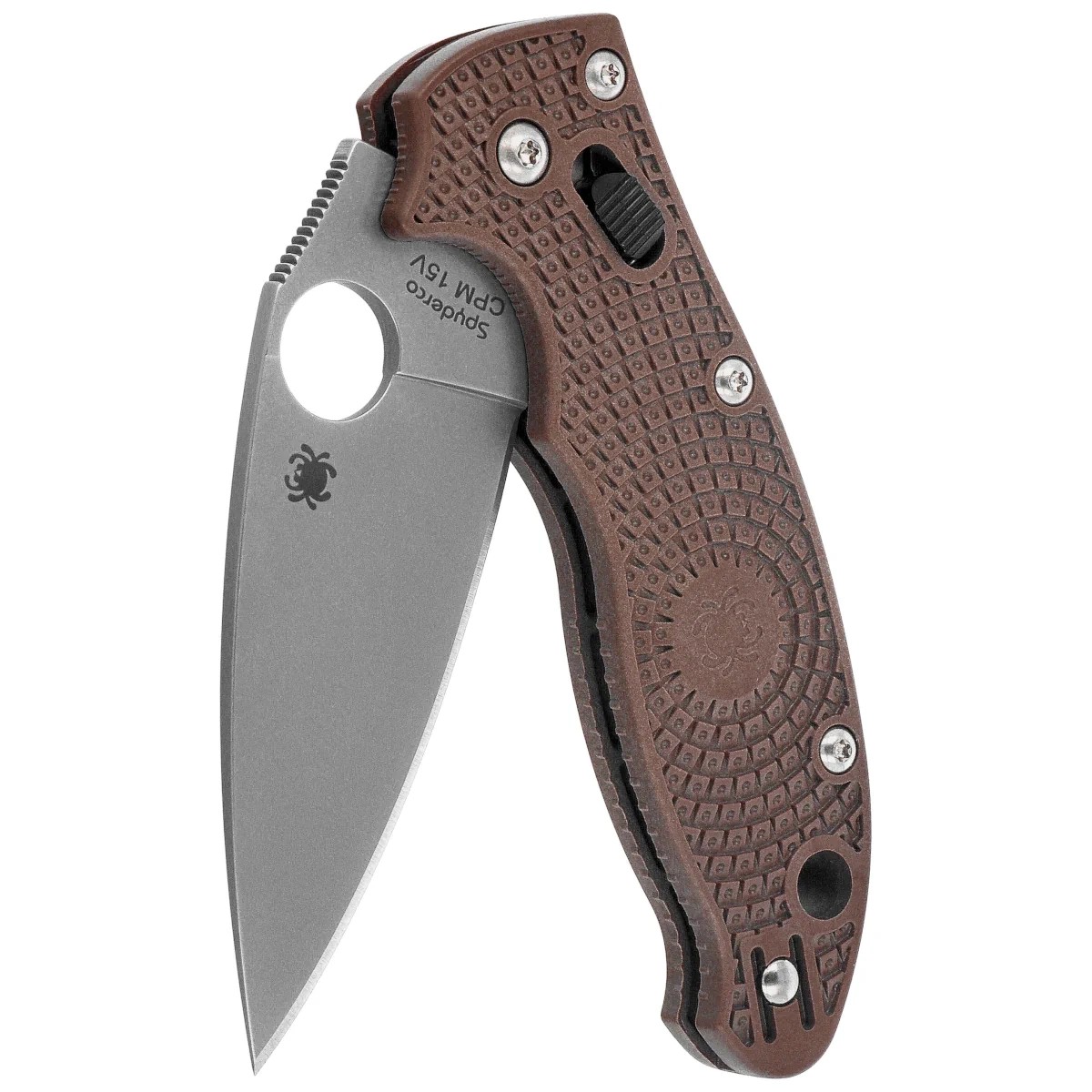 Spyderco-Manix-2-Lightweight-Sprint-Run-Knife-Brown-FRCP-Stonewashed-CPM-15V-by-Eric-Glesser-C101PBN15V2