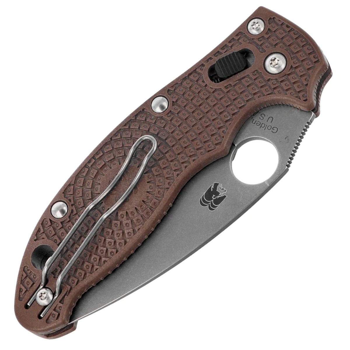 Spyderco-Manix-2-Lightweight-Sprint-Run-Knife-Brown-FRCP-Stonewashed-CPM-15V-by-Eric-Glesser-C101PBN15V2