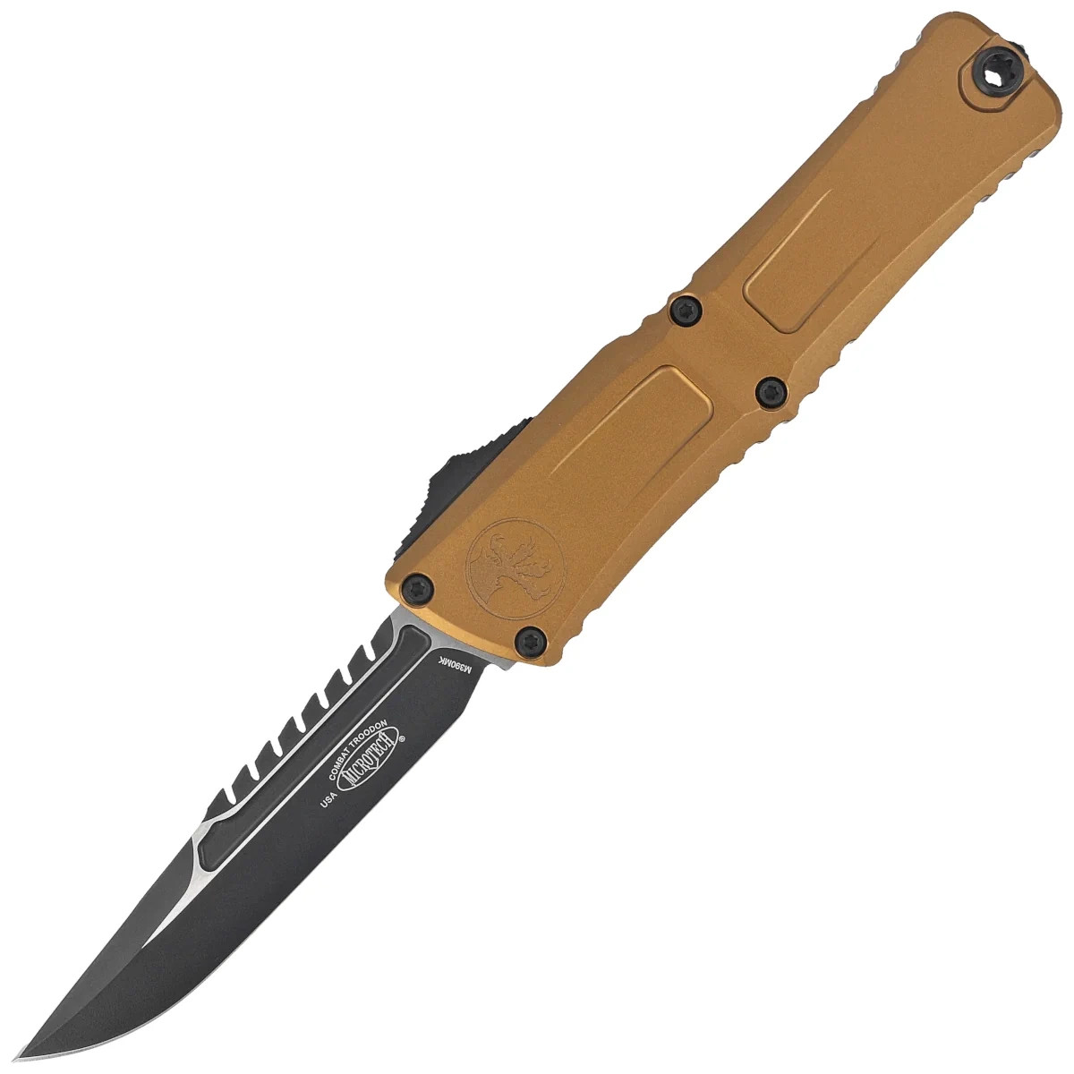 Microtech-Combat-Troodon-Gen-III-Interceptor-Signature-OTF-Knife-Tan-Aluminum-Black-M390MK-by-Tony-Marfione-1217-1TAS-123510_1